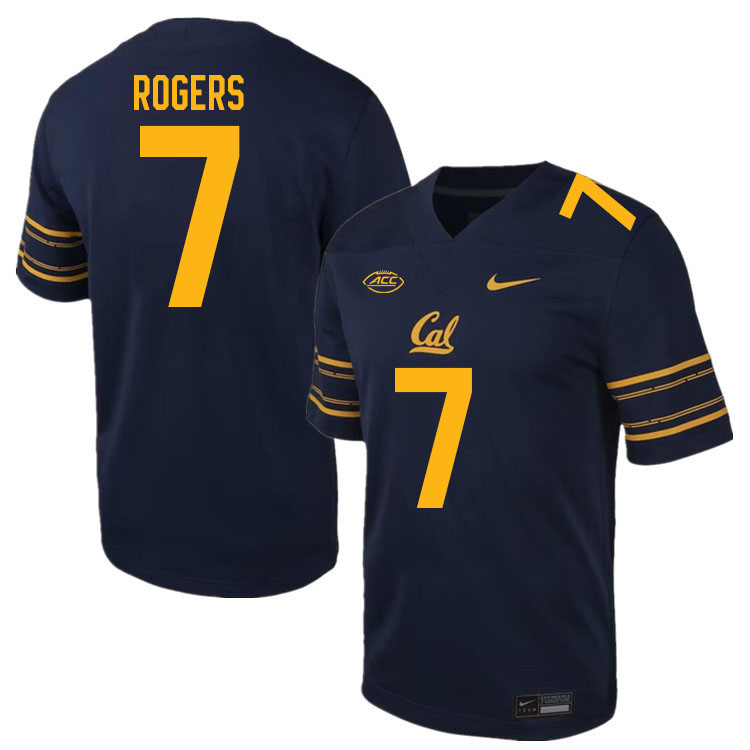 California Golden Bears #7 Chandler Rogers ACC Conference College Football Jerseys Stitched-Navy